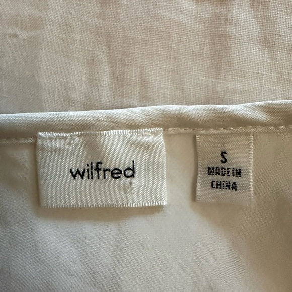 Aritzia Wilfred Tonka satin blouse ivory white coquette romantic balletcore S - Picture 9 of 11